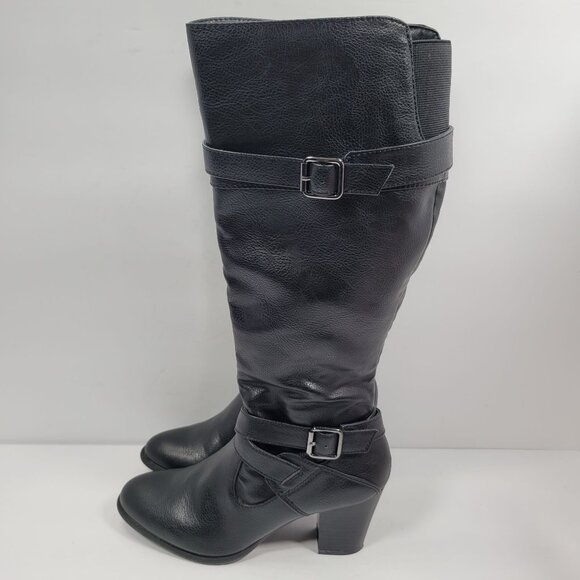 Cliffs By White Mountain Women's Black Tall High Boots US Size 7.5M - Picture 2 of 12